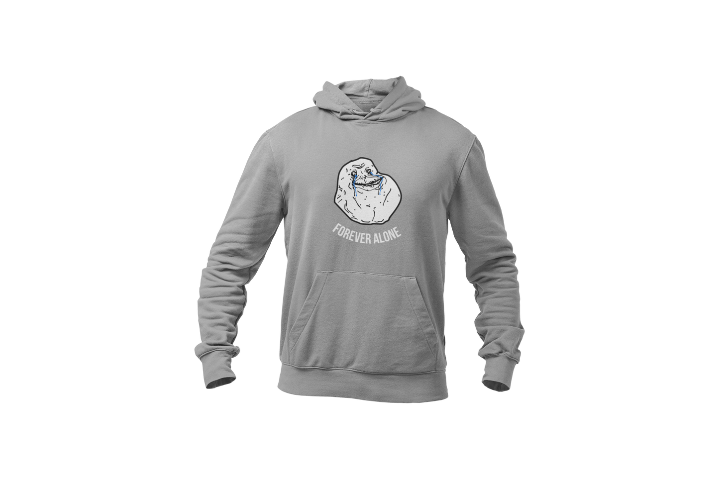Forever alone meme hoodie donnie grijs