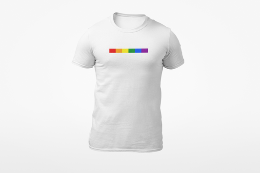 Gay pride shirt blocks donnie white