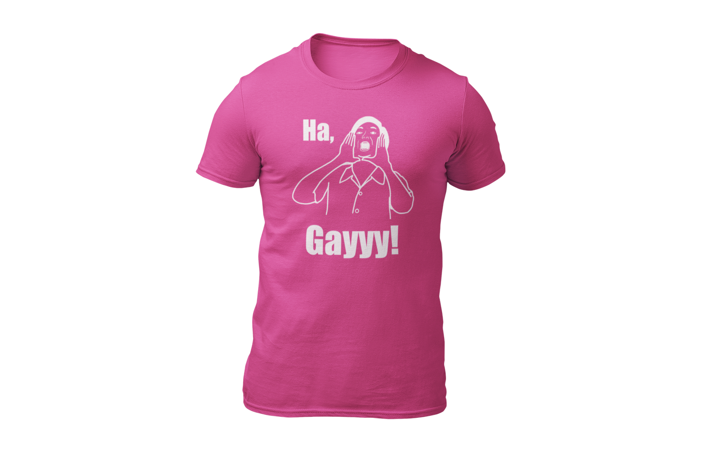 Ha gay mr chow meme shirt donnie pink