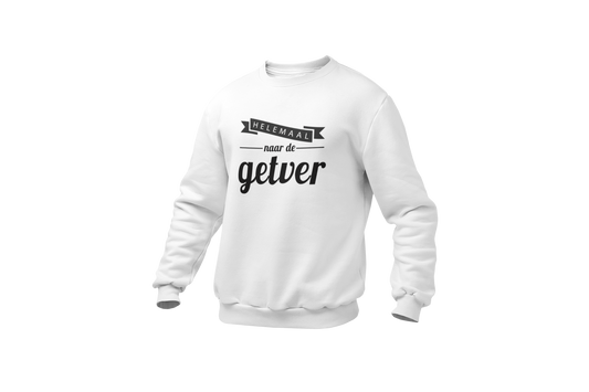 Helemaal naar de getver sweater white