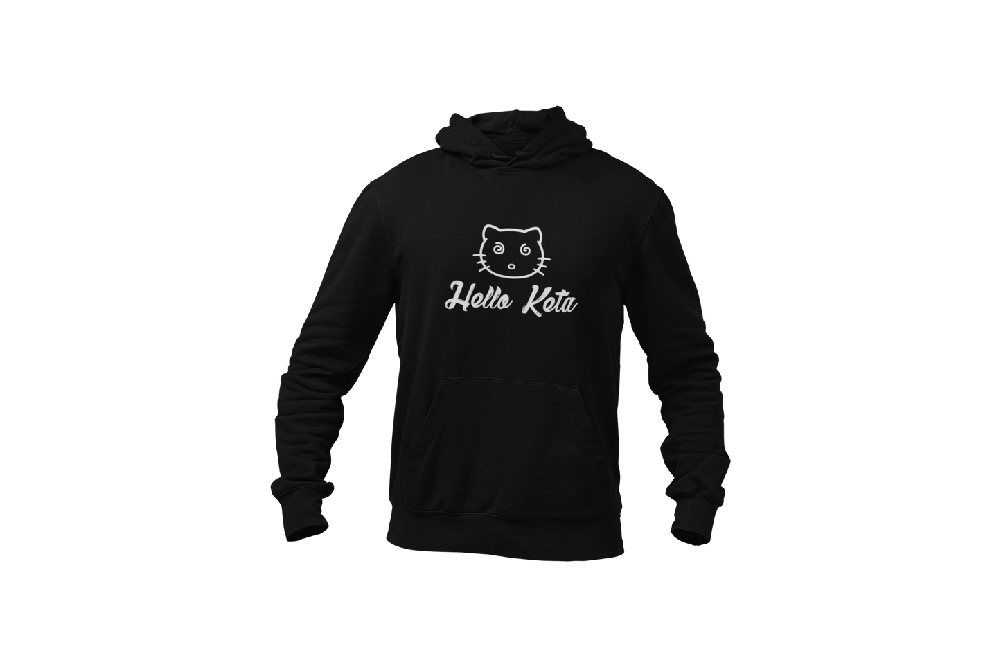 Hello keta hoodie black