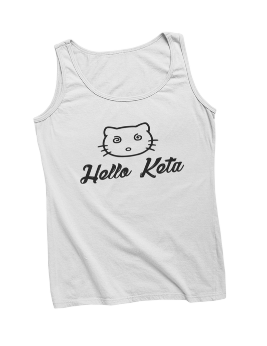 Hello keta tanktop white