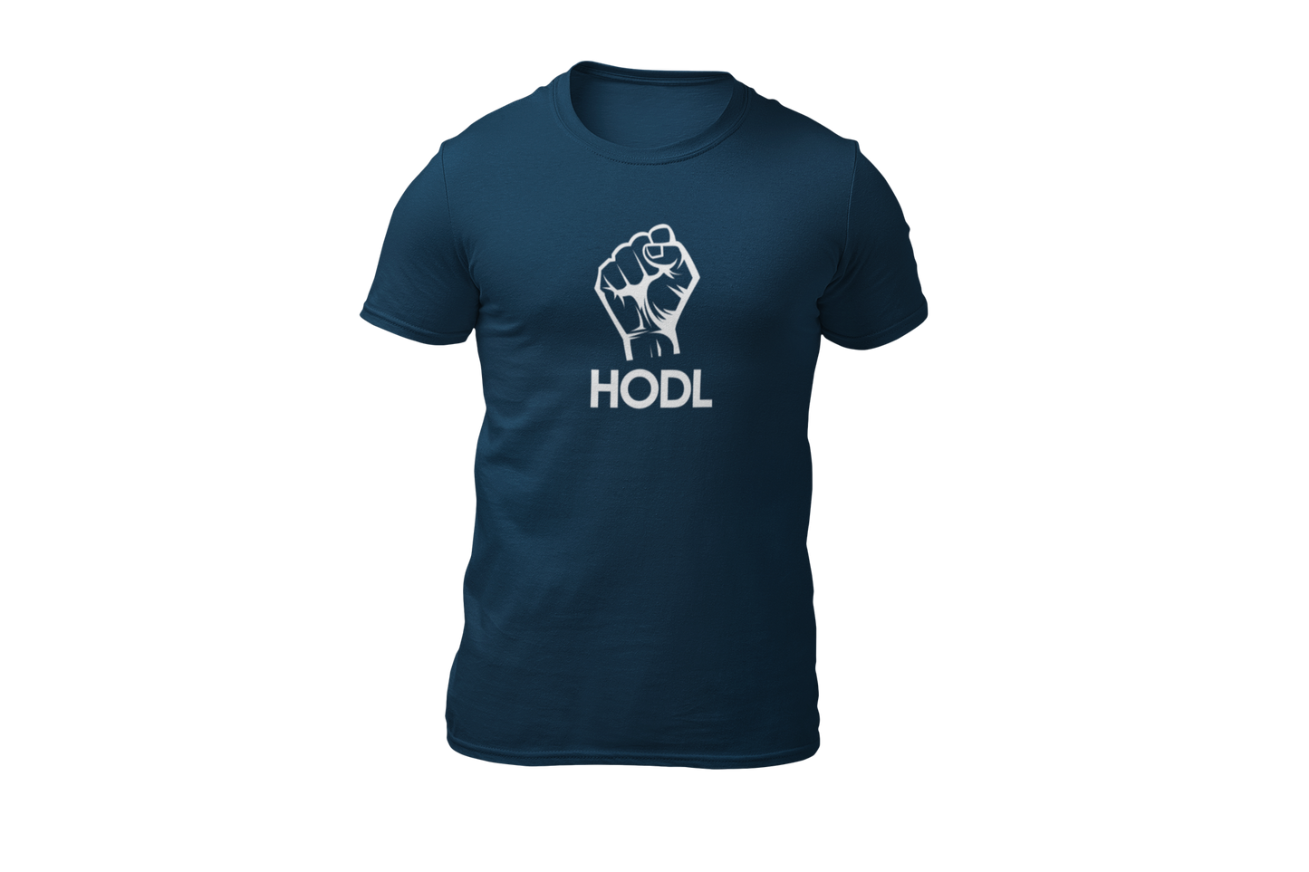 Hodl fist crypto shirt donnie donkerblauw