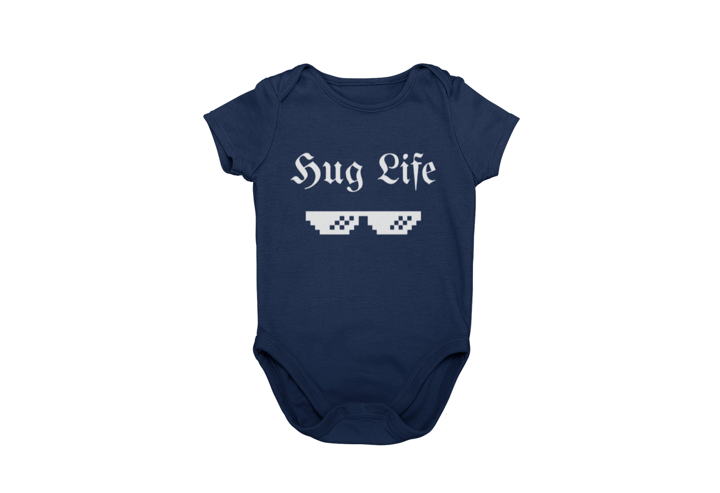 Hug life romper blue