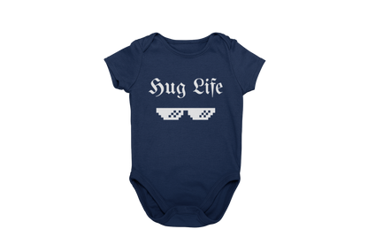 Hug life romper blue