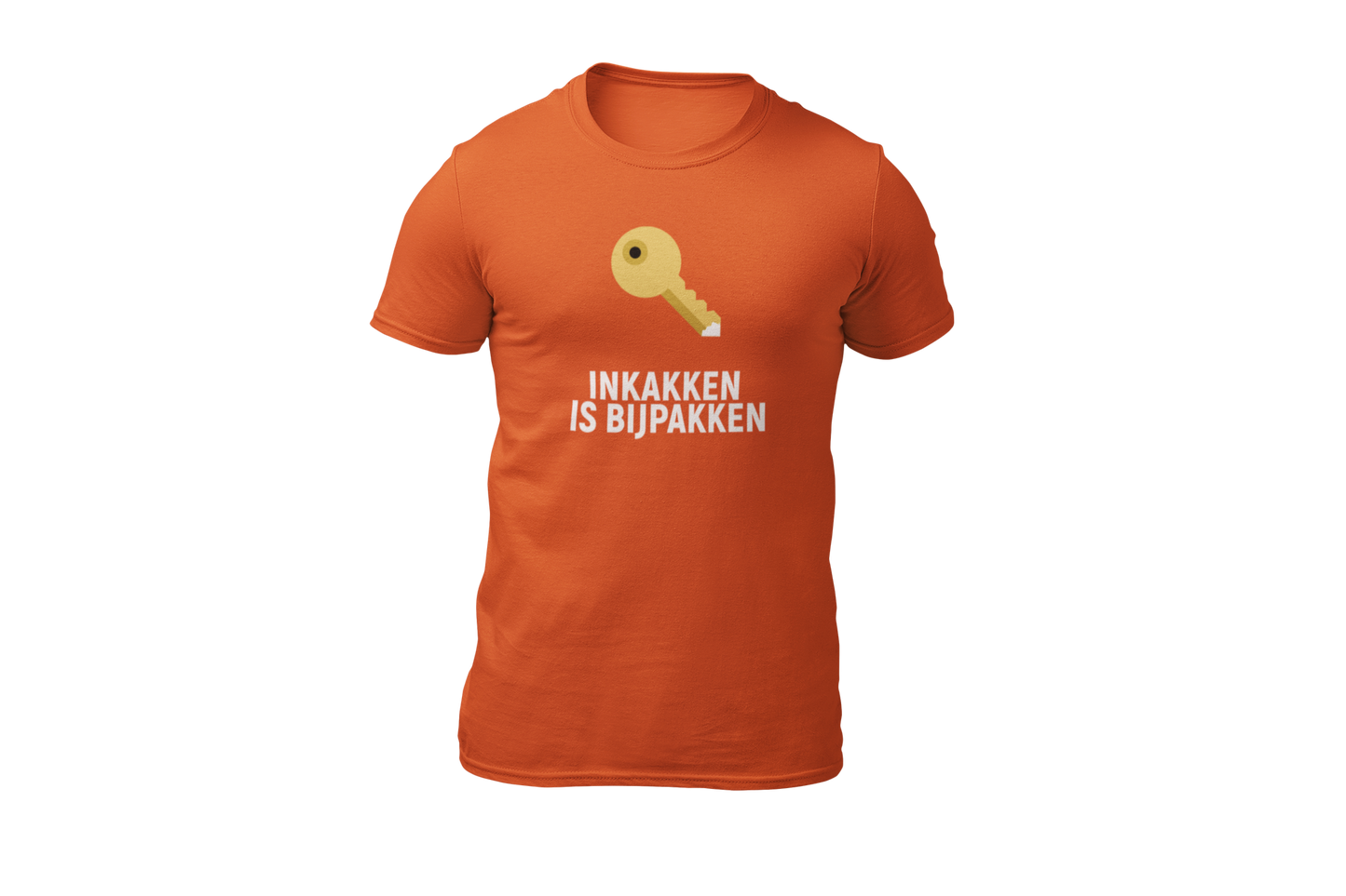 Inkakken is bijpakken shirt orange