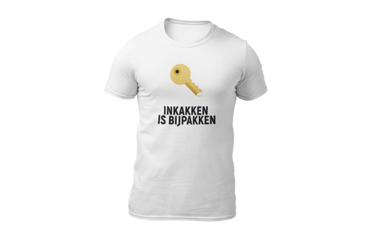 Inkakken is bijpakken shirt white