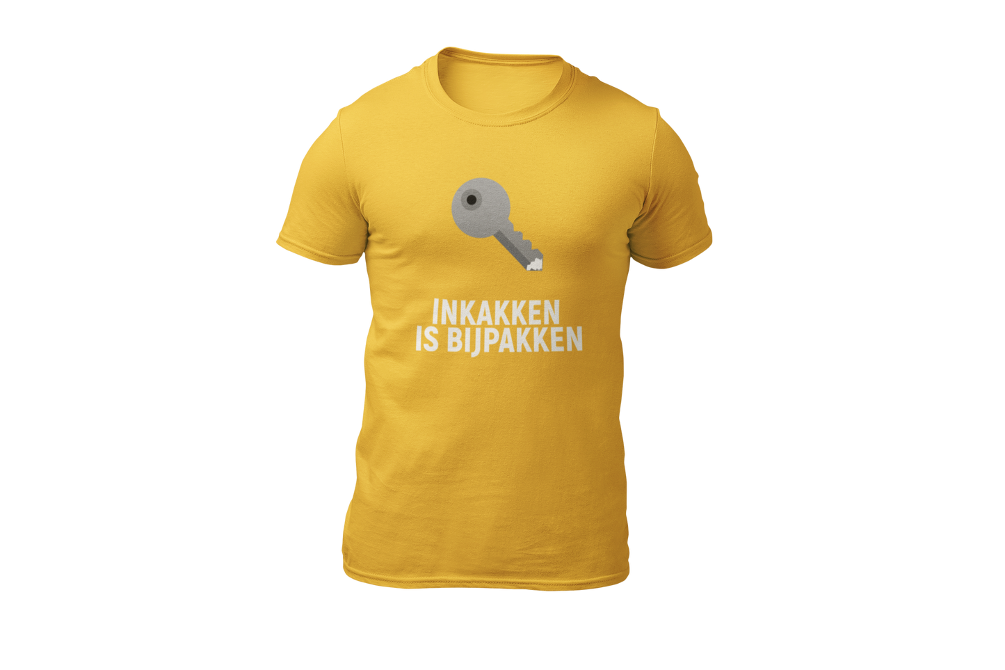 Inkakken is bijpakken shirt yellow