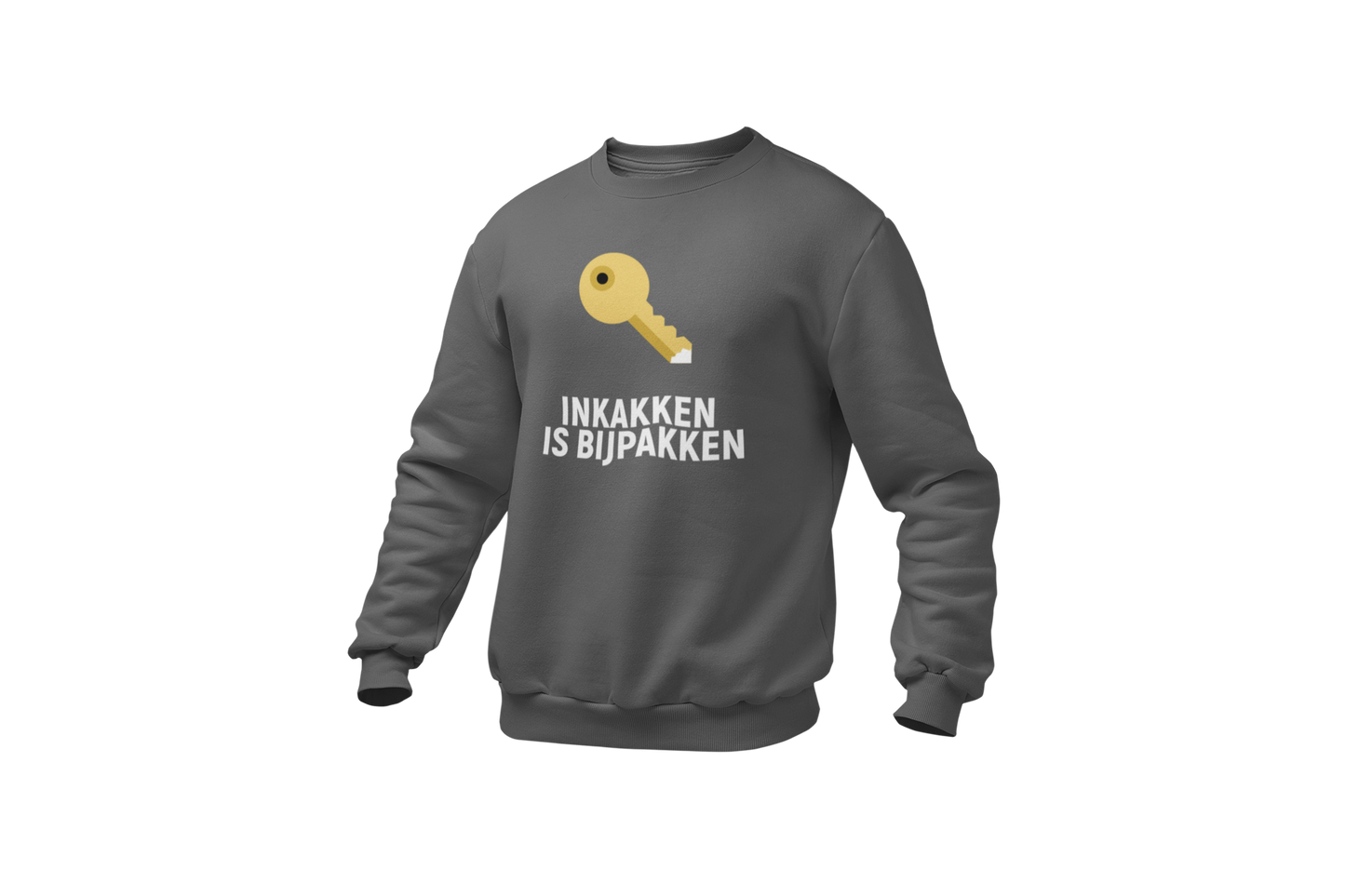 Inkakken is bijpakken sweater dark grey