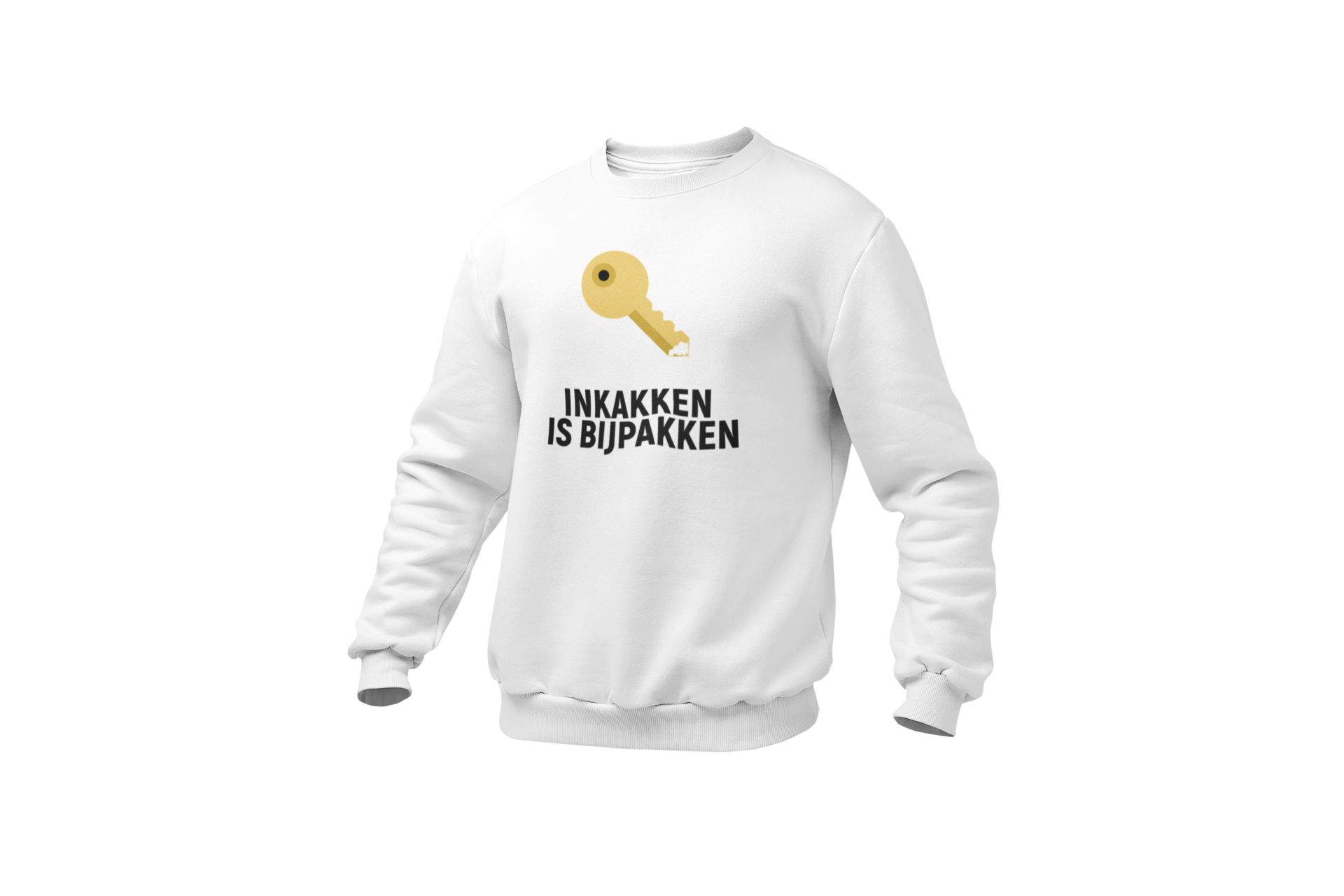 Inkakken is bijpakken sweater white