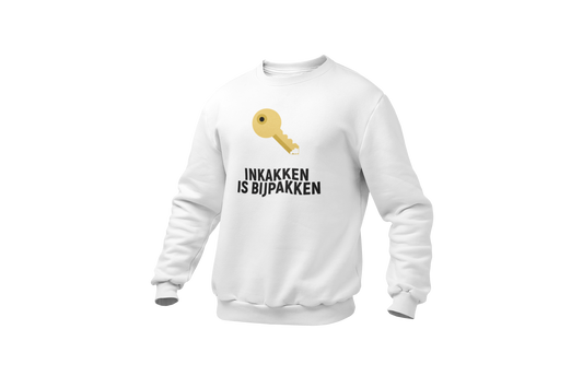 Inkakken is bijpakken sweater white