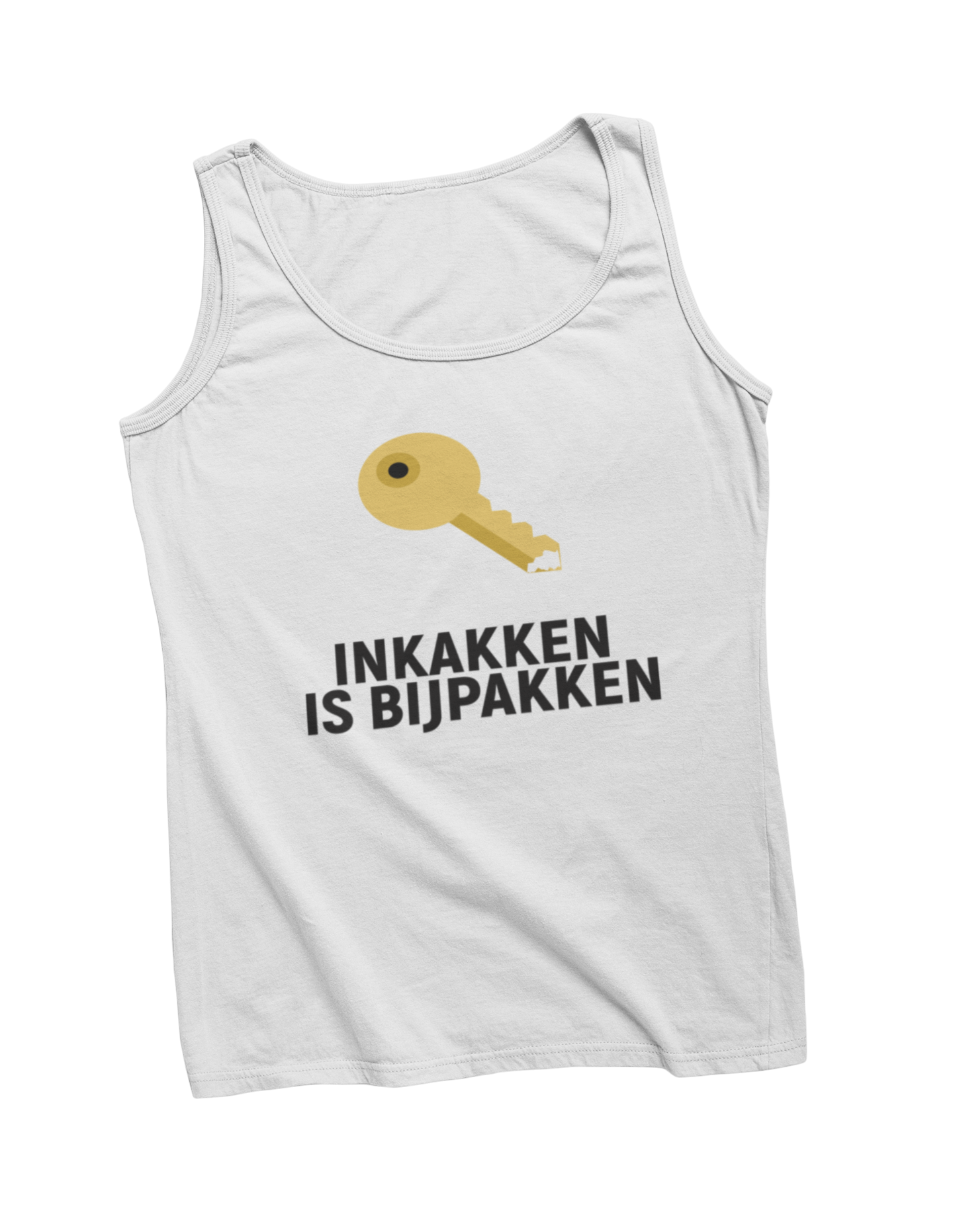 Inkakken is bijpakken tanktop white