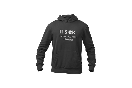 Its ok i am on 500 mgs fukital hoodie donnie donkergrijs