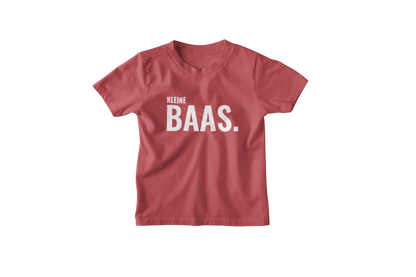 Kleine baas shirt kids donnie dark red