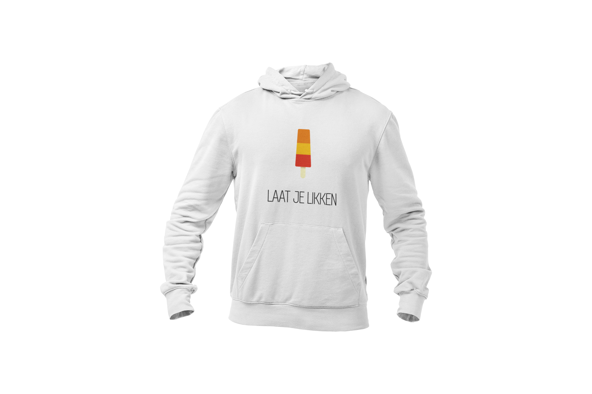 Laat je likken hoodie white