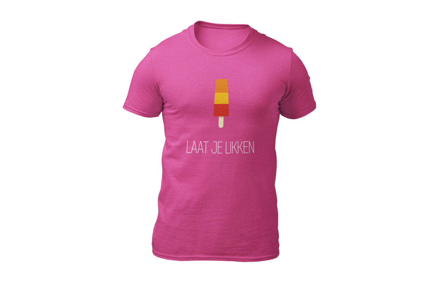 Laat je likken shirt pink