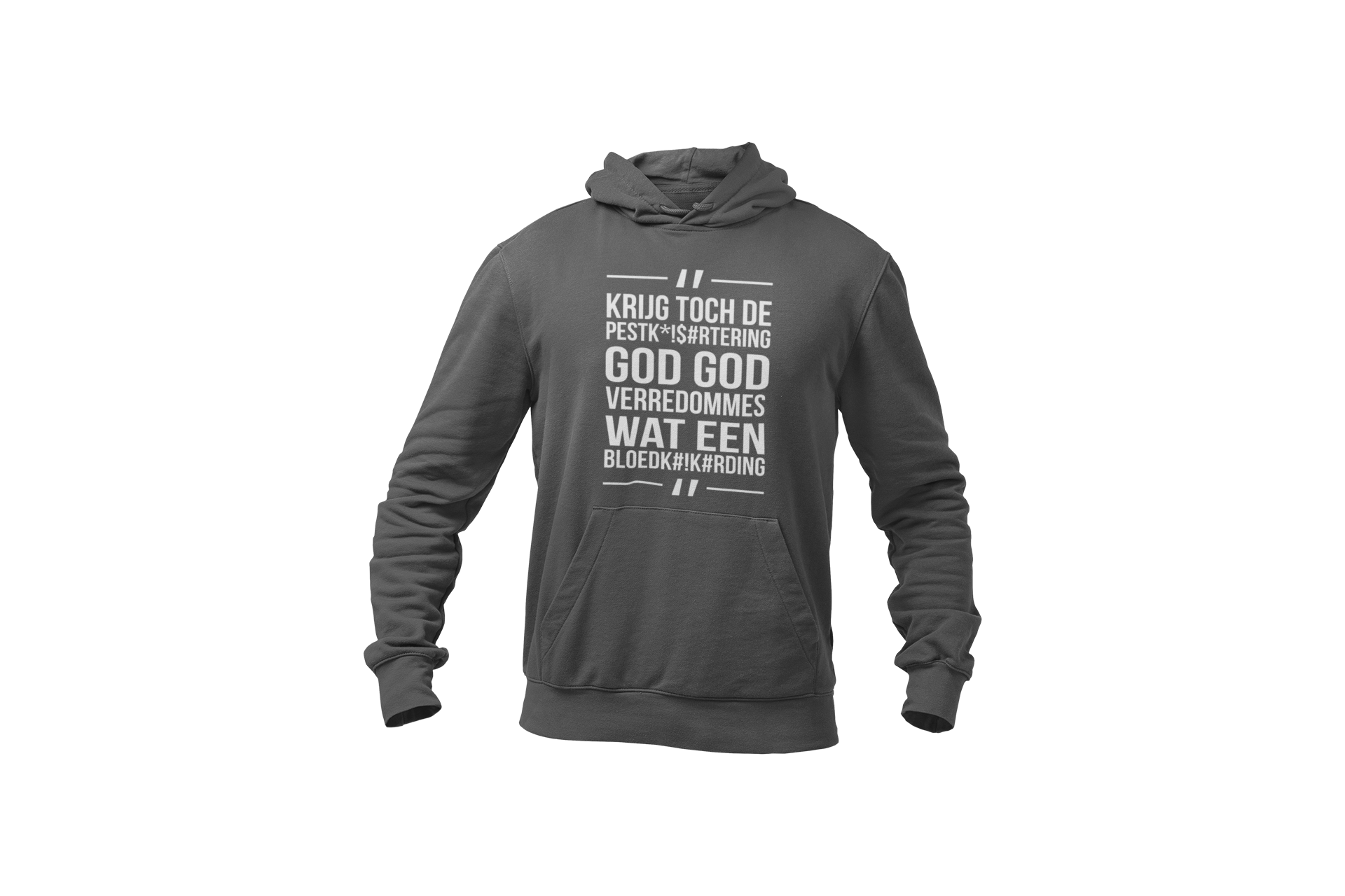 Lau godverredommes hoodie dark grey