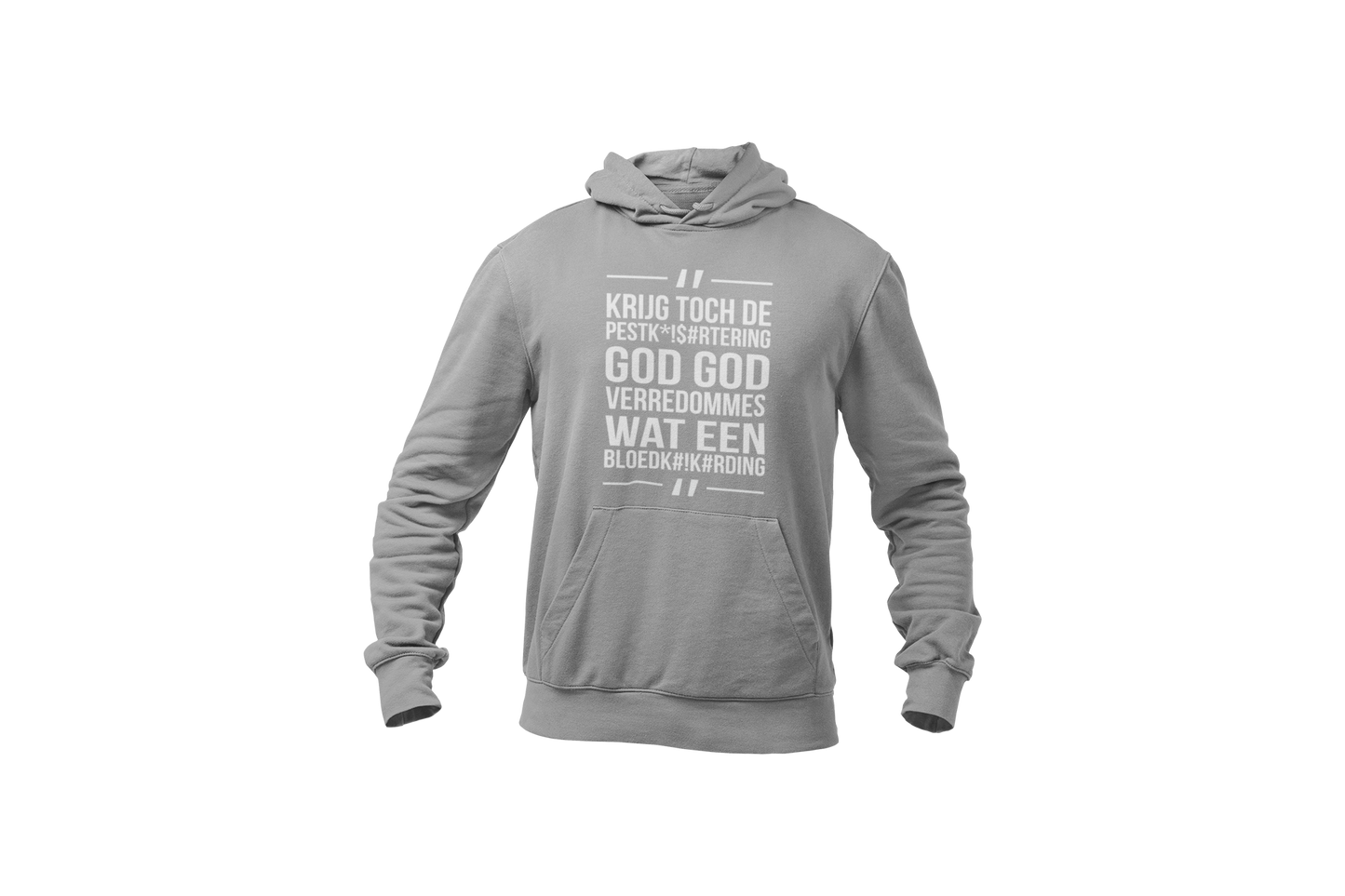 Lau godverredommes hoodie light grey