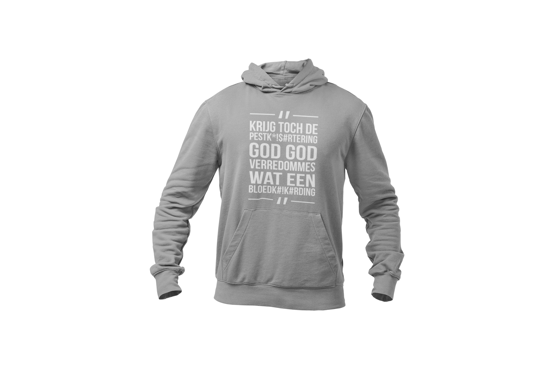 Lau godverredommes hoodie light grey