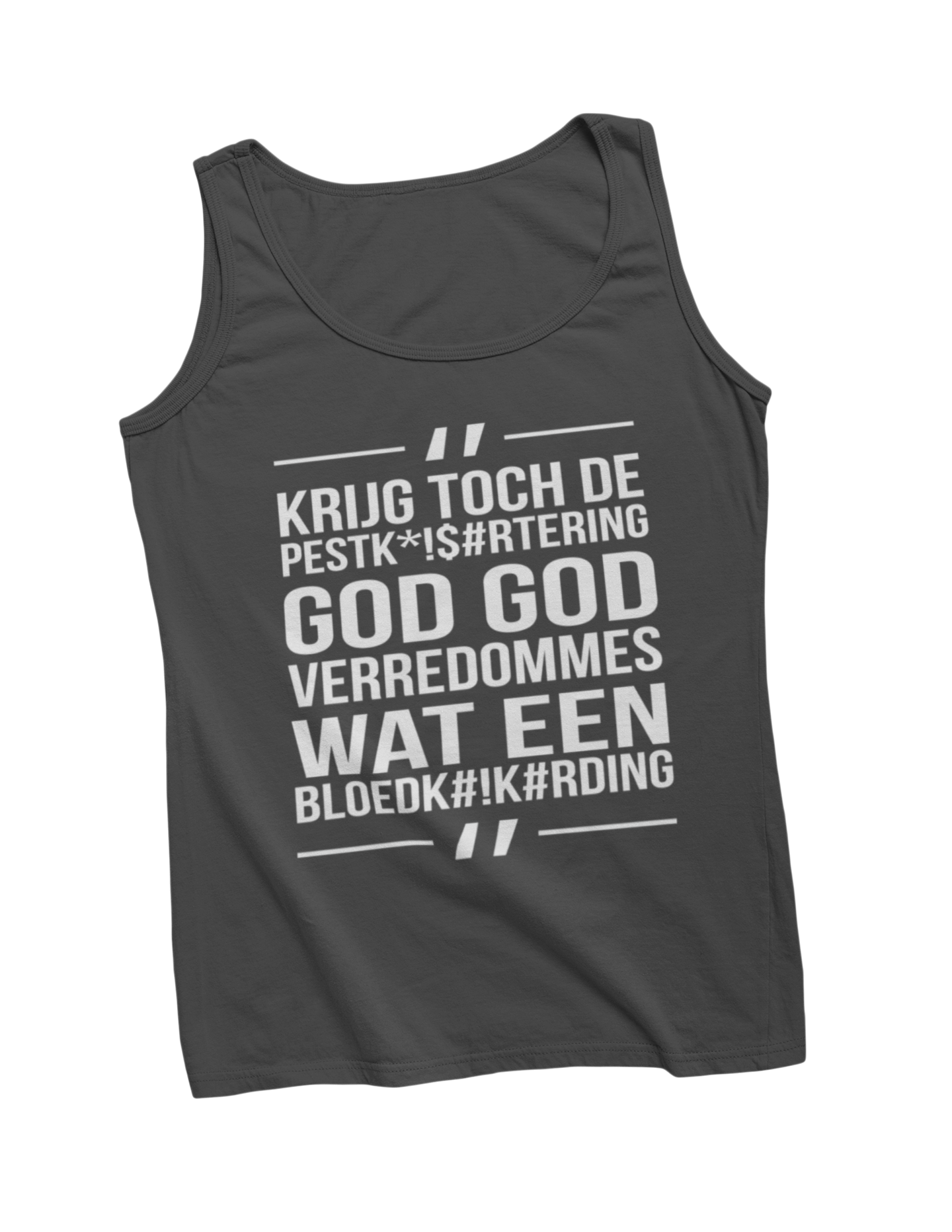Lau godverredommes tanktop dark grey