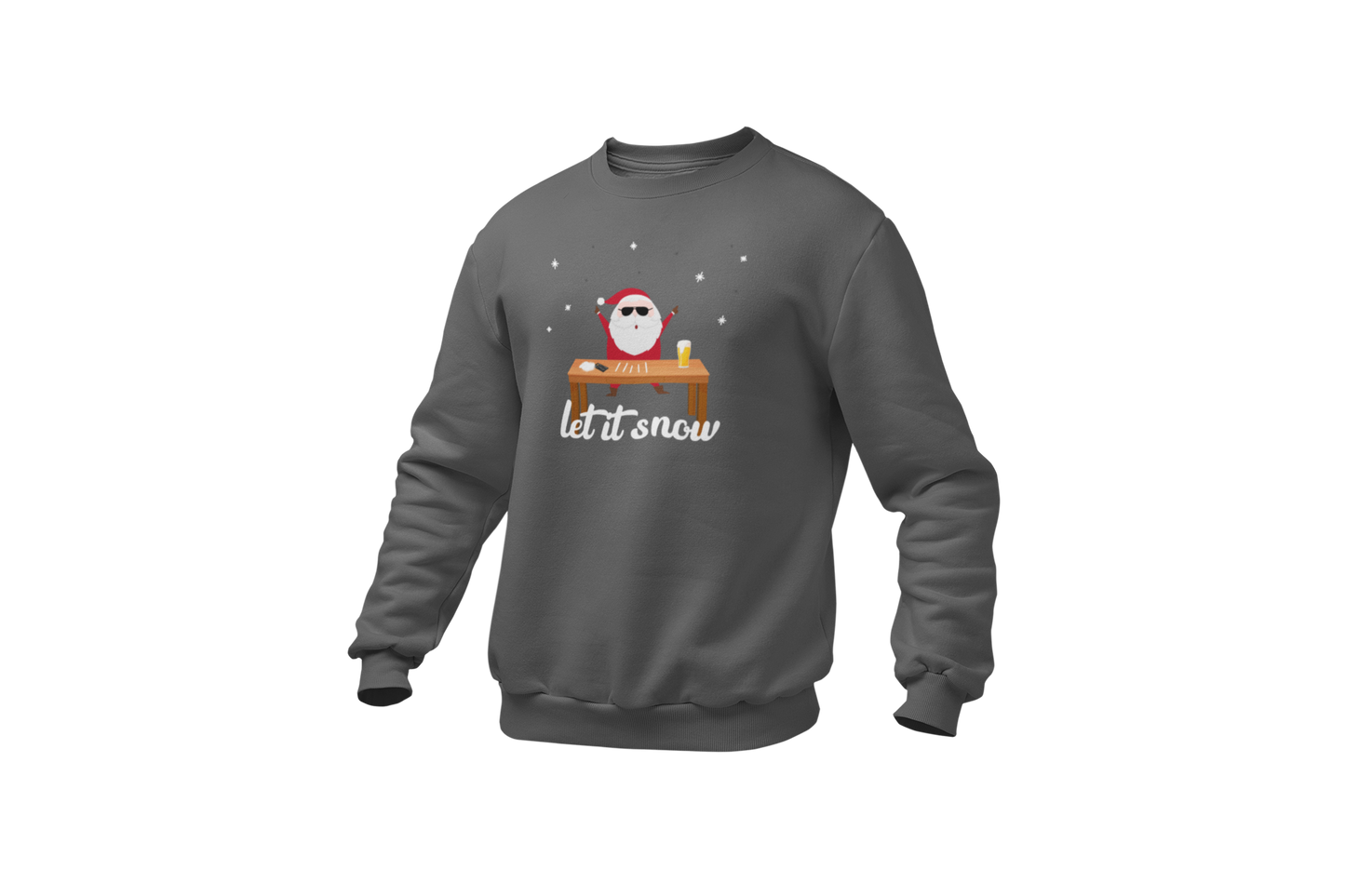 Let it snow sweater trui coke tafel donnie grijs