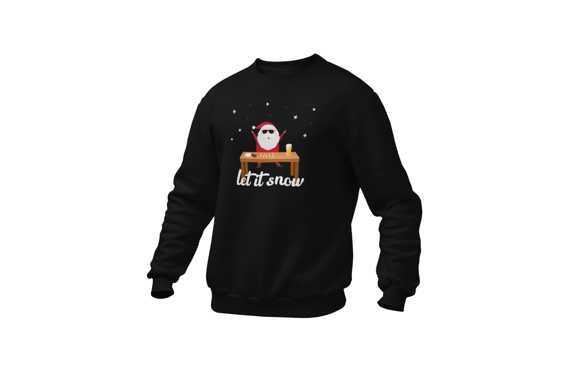 Let it snow sweater trui coke tafel donnie zwart