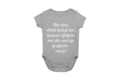 Nee niets ahh koetsji koe romper donnie grey