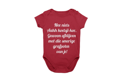 Nee niets ahh koetsji koe romper donnie rood