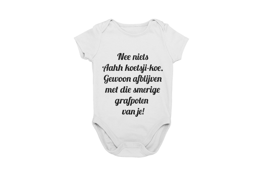 Nee niets ahh koetsji koe romper donnie wit