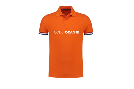 Oranje voetbal polo shirt nederland code oranje donnie