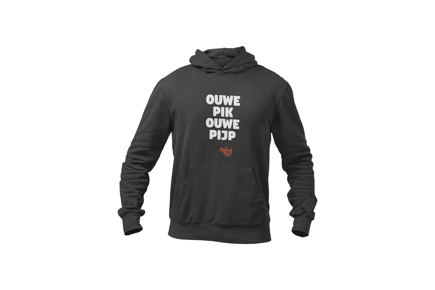 Ouwe pik ouwe pijp hoodie vaderdag donnie donkergrijs