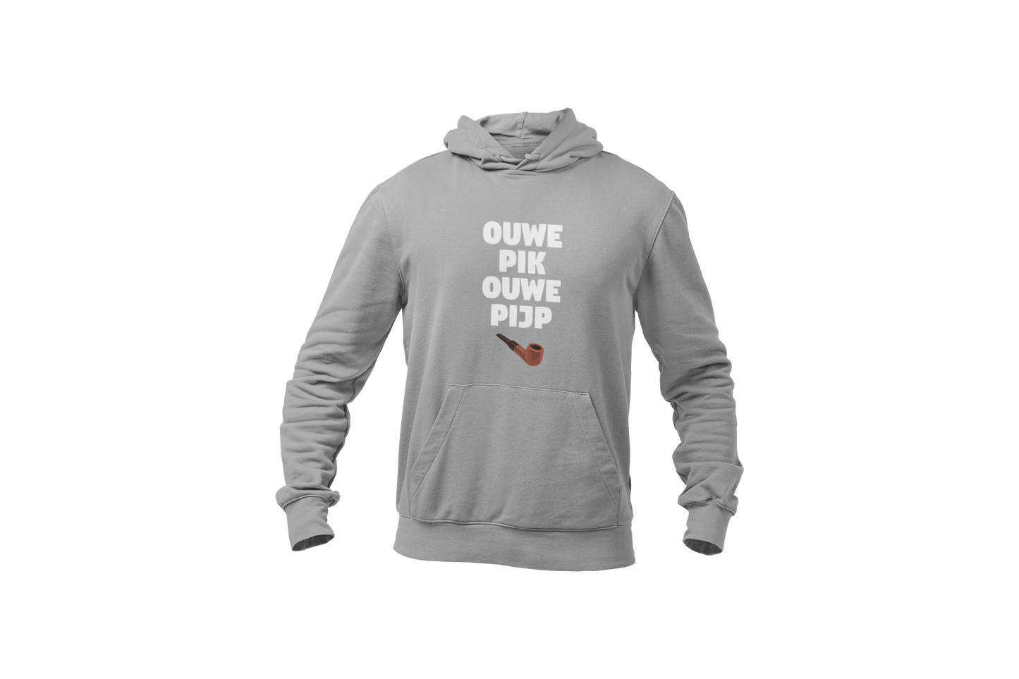 Ouwe pik ouwe pijp hoodie vaderdag donnie grijs