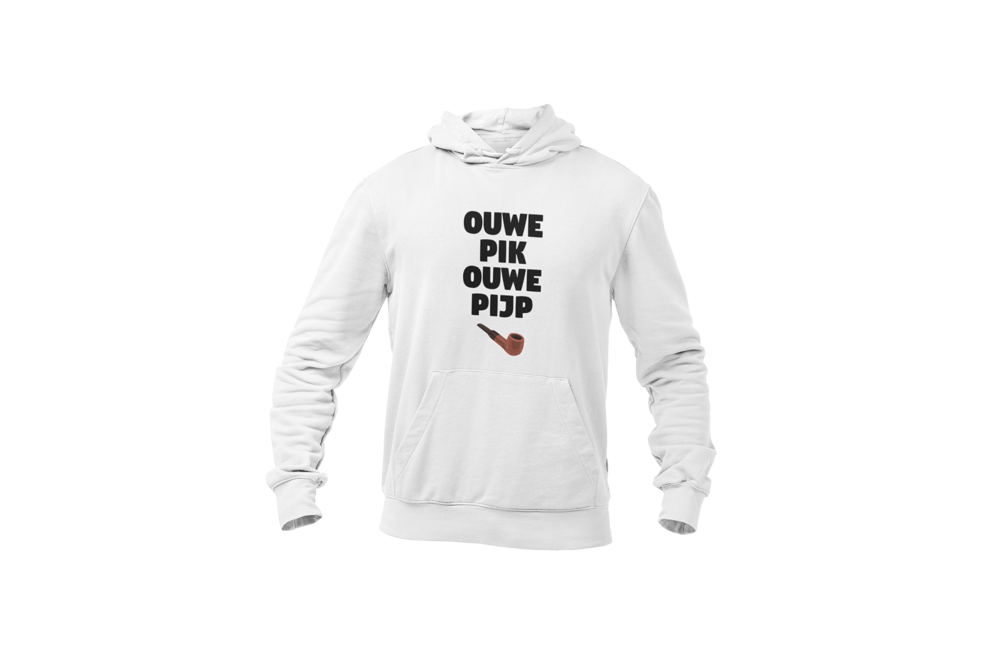 Ouwe pik ouwe pijp hoodie vaderdag donnie wit