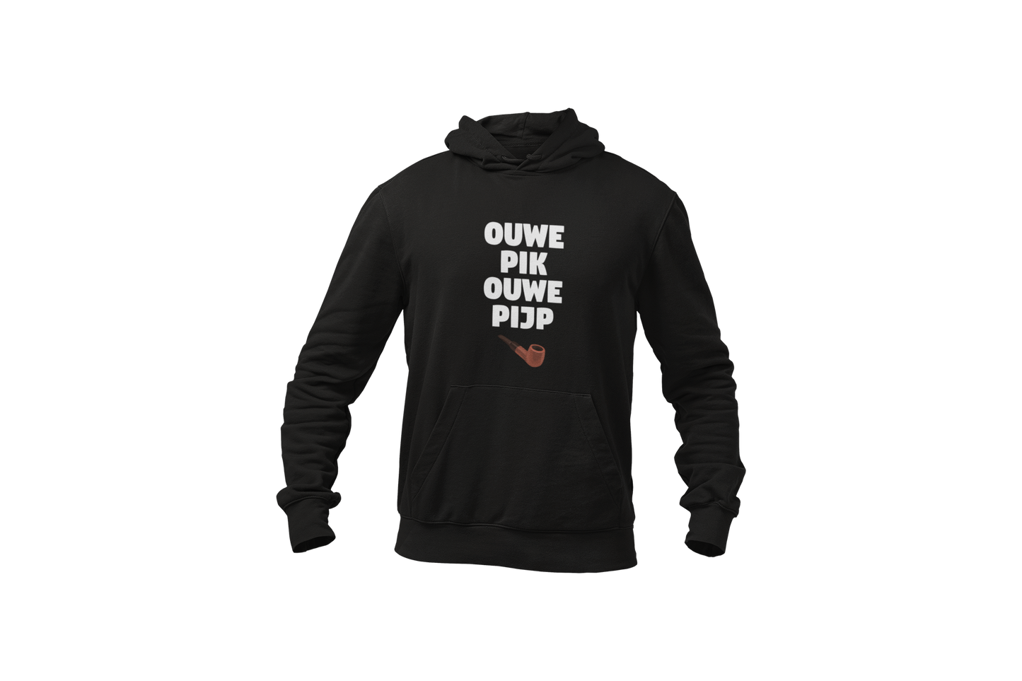 Ouwe pik ouwe pijp hoodie vaderdag donnie zwart