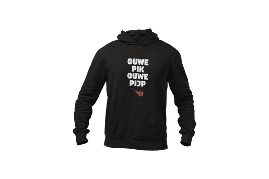 Ouwe pik ouwe pijp hoodie vaderdag donnie zwart