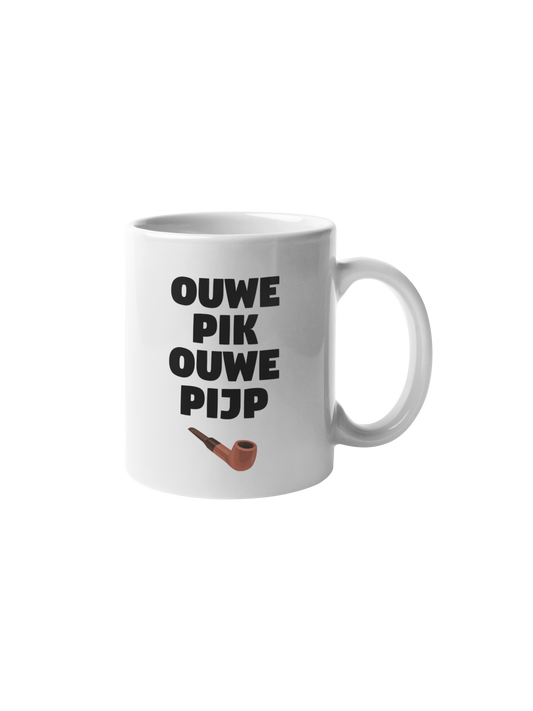 Ouwe pik ouwe pijp koffiemok vaderdag donnie