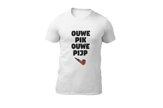 Ouwe pik ouwe pijp shirt vaderdag donnie wit