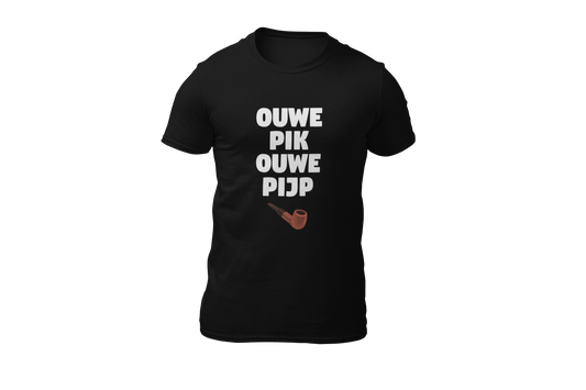 Ouwe pik ouwe pijp shirt vaderdag donnie zwart