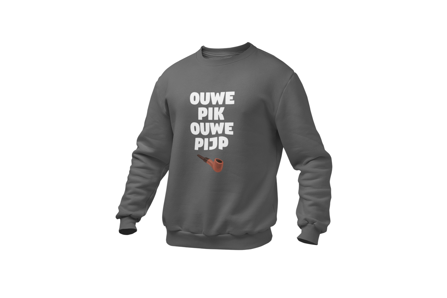 Ouwe pik ouwe pijp sweater vaderdag donnie donkergrijs