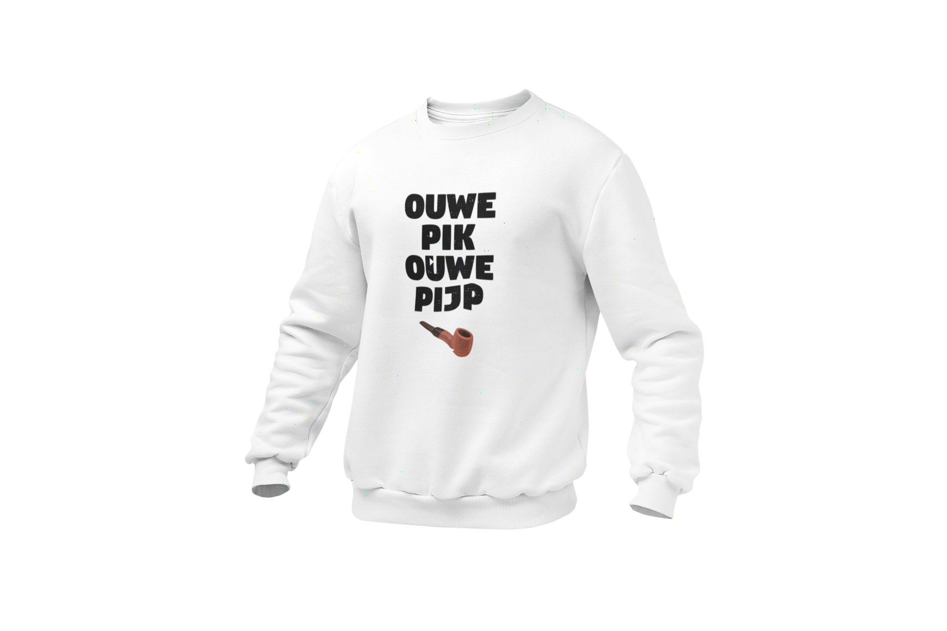 Ouwe pik ouwe pijp sweater vaderdag donnie wit