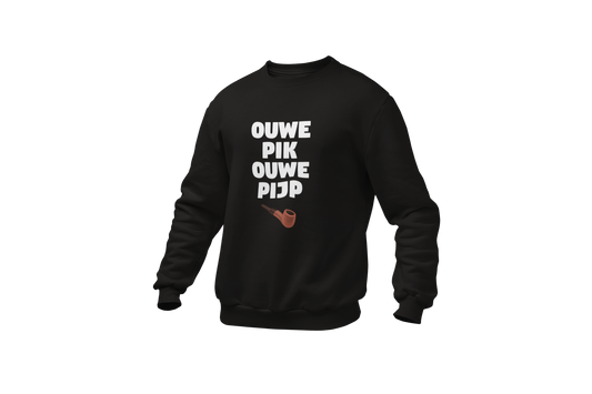 Ouwe pik ouwe pijp sweater vaderdag donnie zwart
