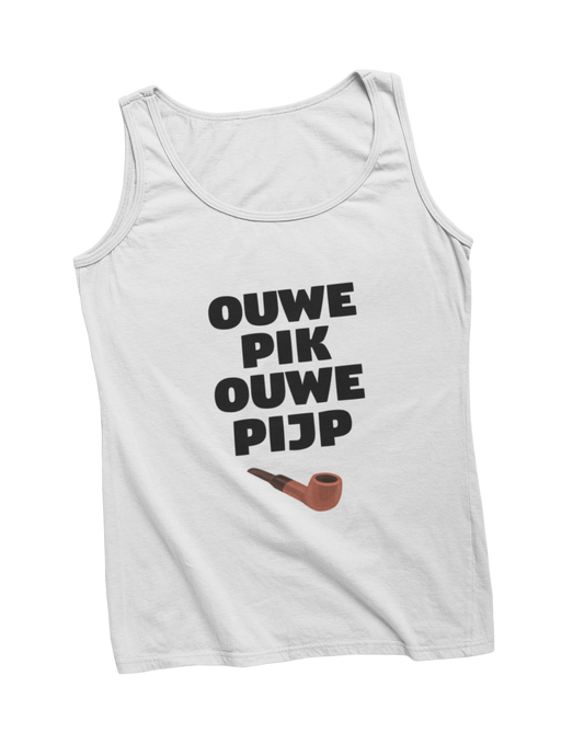 Ouwe pik ouwe pijp tanktop vaderdag donnie wit