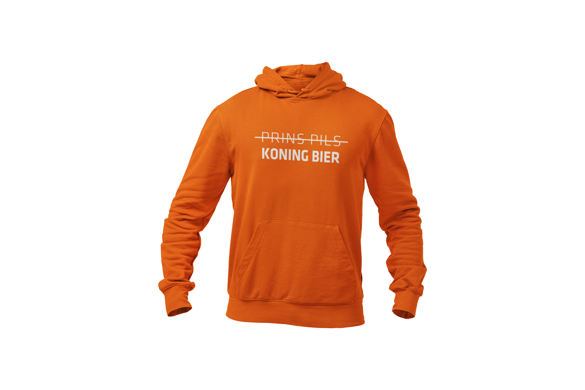 Prins pils koning bier hoodie orange