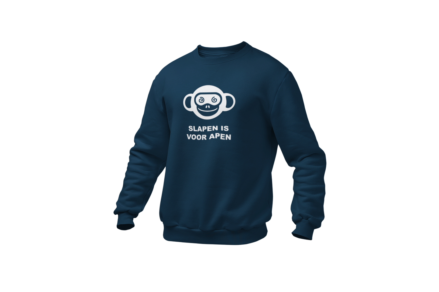 Slapen is voor apen sweater blue