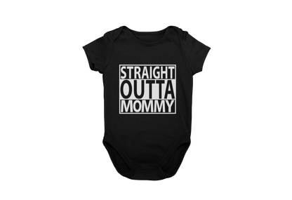 Straight out of mommy romper black