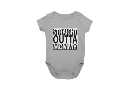 Straight out of mommy romper grey