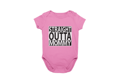 Straight out of mommy romper pink