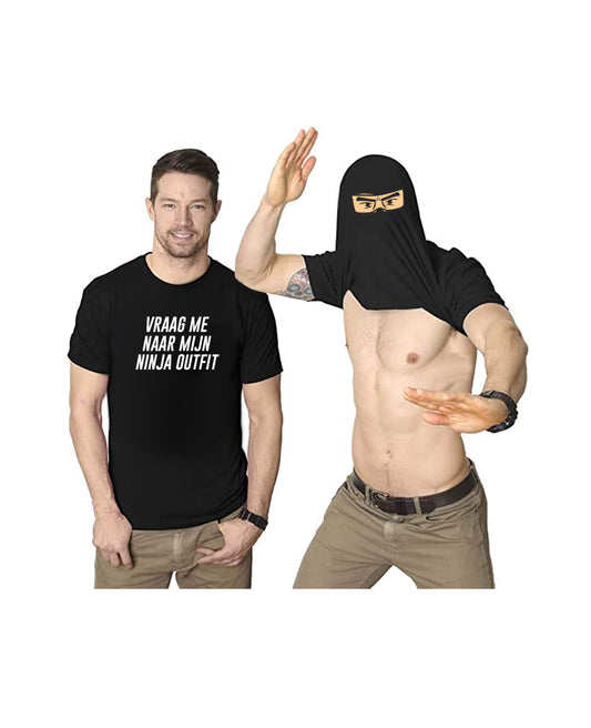 Vraag me naar mijn ninja outfit flip shirt donnie