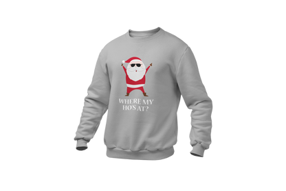 Where my ho s at sweater light grey