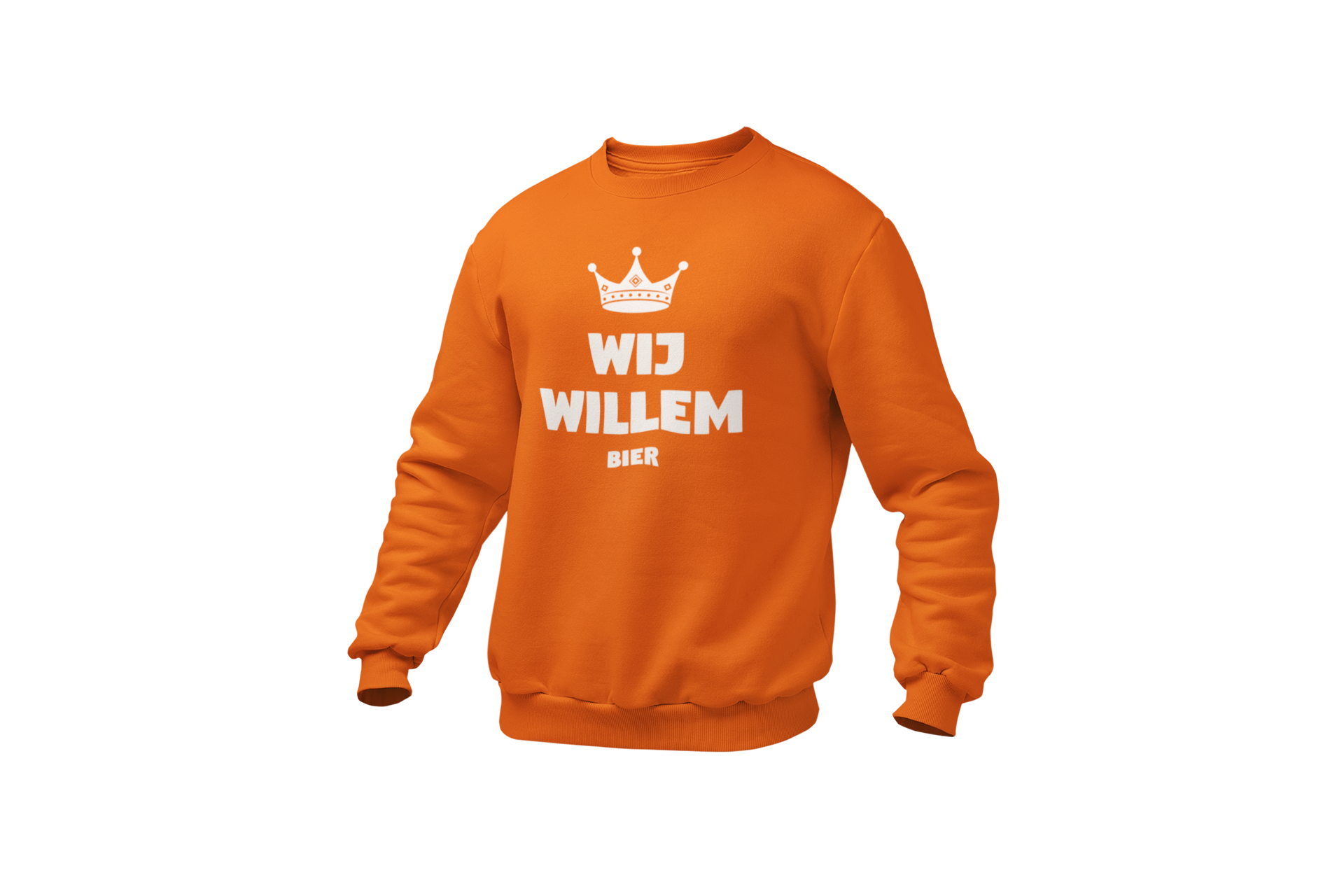 Wij willem bier sweater heren orange
